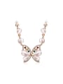 thumb Women Elegant Butterfly Shaped Opal Necklace 0