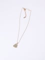 thumb Titanium With Gold Plated Cute Green Gourd  Necklaces 2