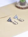 thumb Simple Geometrical Cubic Zircon 925 Silver Earrings 2