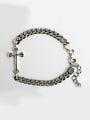 thumb Retro style Cross Antique Silver Plated Bracelet 0