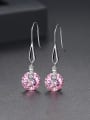 thumb Copper inlaid AAA cubic zirconia class round drop earrings 1