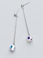 thumb Exquisite Multi-color Round Shaped Crystal Drop Earrings 0