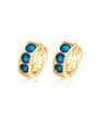 thumb Copper Alloy 24K Gold Plated Fashion Small Zircon Clip clip on earring 0