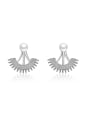 thumb Personalized Imitation Pearl Tiny Zirconias Stud Earrings 0