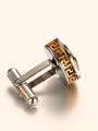 thumb Fashionable Gold Plated Geometric Shaped Stainless Steel Cufflinks 1