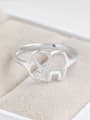 thumb Hollow Lovely Elephants Silver Women Ring 1