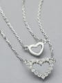 thumb Double Chain Heart Necklace 2