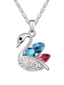 thumb Fashion Little Swan Shiny austrian Crystals Alloy Necklace 2