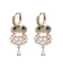 thumb Alloy With Gold Plated Cute Owl Drop Earrings 0