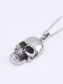 thumb Punk Skull Titanium Necklace 1