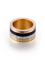 thumb Titanium With 18k Gold Plated Trendy Round Stacking Rings 1