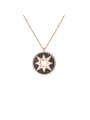 thumb Copper With Rose Gold Plated Simplistic Hollow Star Necklaces 0