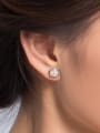 thumb 2018 2018 Fashion Freshwater Pearl Flower stud Earring 1