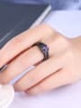 thumb Personalized Zircon Gun Color Plated Ring 1