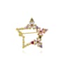thumb Copper With Cubic Zirconia  Delicate Star Lapel Pins & Brooches 0