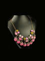 thumb Color Artificial Stones Alloy Necklace 3