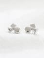 thumb Simple Tiny Geometric Shapes Stack Silver Stud Earrings 0