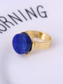 thumb Elegant Blue Round Shaped Gemstone Ring 0