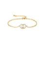 thumb Copper With Gold Plated Simplistic Round  Interlocking Adjustable Bracelets 0