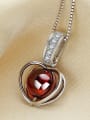 thumb Valentine's Day Gift Heart Red Crystal Pendant 1