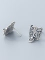 thumb 925 Sterling Silver With Antique Silver Plated  Zodiac Cattle Stud Earrings 3