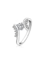 thumb Copper Alloy White Gold Plated Fashion Zircon Ring 0