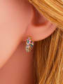 thumb Copper With  Cubic Zirconia Fashion Geometric Clip On Earrings 1