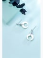 thumb Pure silver moon synthesis of Shell Earrings 0