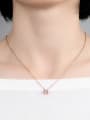 thumb Stainless Steel With Rose Gold Plated Fashion Square Necklaces 1