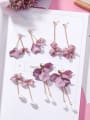 thumb Alloy With Gold Plated Romantic Flower Drop Earrings 1