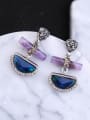 thumb Natural Stones Geometric Shaped Western Style Women Drop Earrings 2