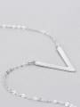 thumb Simple V-shaped Silver Women Necklace 2