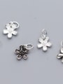 thumb 925 Sterling Silver With Antique Silver Plated Trendy Flower Earrings 0