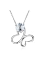 thumb Fashion Hollow Butterfly austrian Crystal 925 Silver Necklace 0