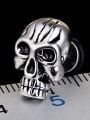 thumb Stainless Steel With Gold Plated Personality Skull Stud Earrings 1