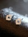 thumb Hollow Geometric Fashion Zircons Stud Earrings 1