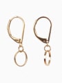 thumb Titanium With Gold Plated Personality Round Hoop Earrings 4