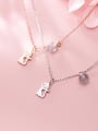 thumb 925 Sterling Silver With Rose Gold Plated Cute Cat Necklaces 3