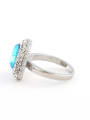 thumb Fashion Blue Crystal Cubic Rhinestones Alloy Ring 3