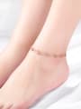 thumb Stainless Steel With Rose Gold Plated Personality Charm Anklets 1