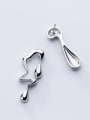thumb 925 Sterling Silver With Glossy Cute Irregular Stud Earrings 3