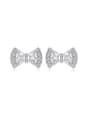thumb AAA zircon inlaid bow earrings 3