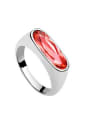 thumb Simple Oval austrian Crystal Alloy Ring 1
