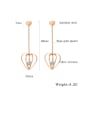 thumb Titanium With Rose Gold Plated Personality Heart Drop Earrings 4