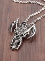 thumb Punk style Personalized Skull Sickles Titanium Necklace 1