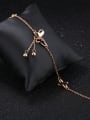 thumb Elegant Butterfly Rhinestones Rose Gold Plated Anklet 2