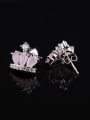 thumb Fashion Glass Stones Crown Stud Earrings 2