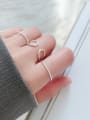 thumb 925 Sterling Silver With Silver Plated Fashion Geometric Rings 1