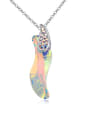 thumb Simple Shiny austrian Crystal Pendant Alloy Necklace 1