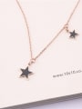 thumb Simple Rose Gold Stars Accessories Clavicle Necklace 1